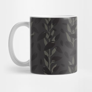 Olive Green Branches Wallpaper Brick Style Bold Mug